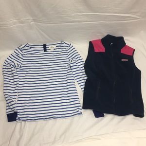Lot of 2 Women’s XS Vineyard Vines Sweater + Vest